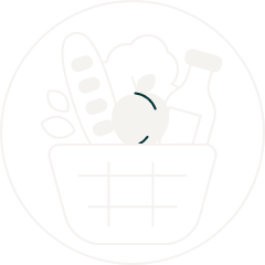 Icon depicting a basket of groceries